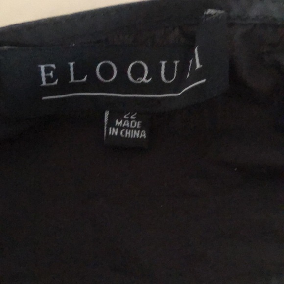 Eloquii woman’s black front wrap  blouse - Picture 12 of 13